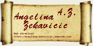 Angelina Zekavičić vizit kartica